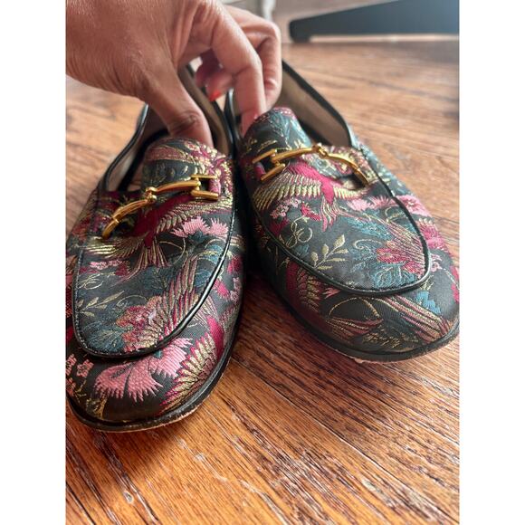 Sam Edelman Brocade Horsebit Loafers – Floral Jacquard Slip-On Flats, Size 9 - Picture 2 of 4